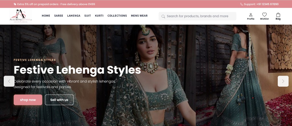 Alluring Style fashion e-commerce store